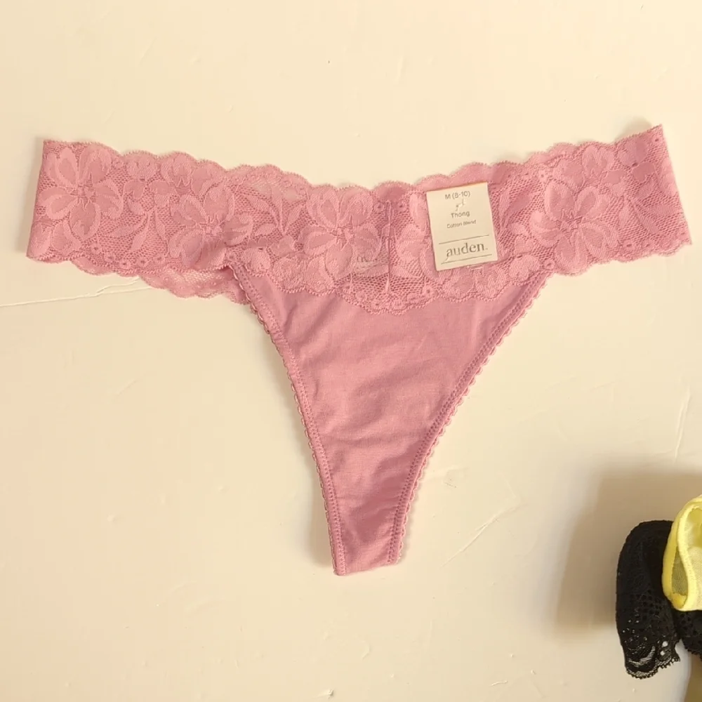 5 Pairs Women's Lace Thong Underwear - Auden™ Medium . NWT